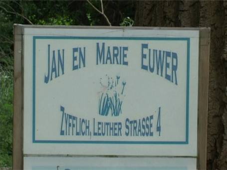 Zyfflich : Info-Schild, Chronik des Zyfflicher Storchenpaares